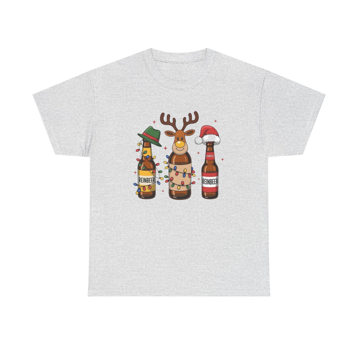 Christmas Beers Reindeer Graphic T Shirt NEW ADULT