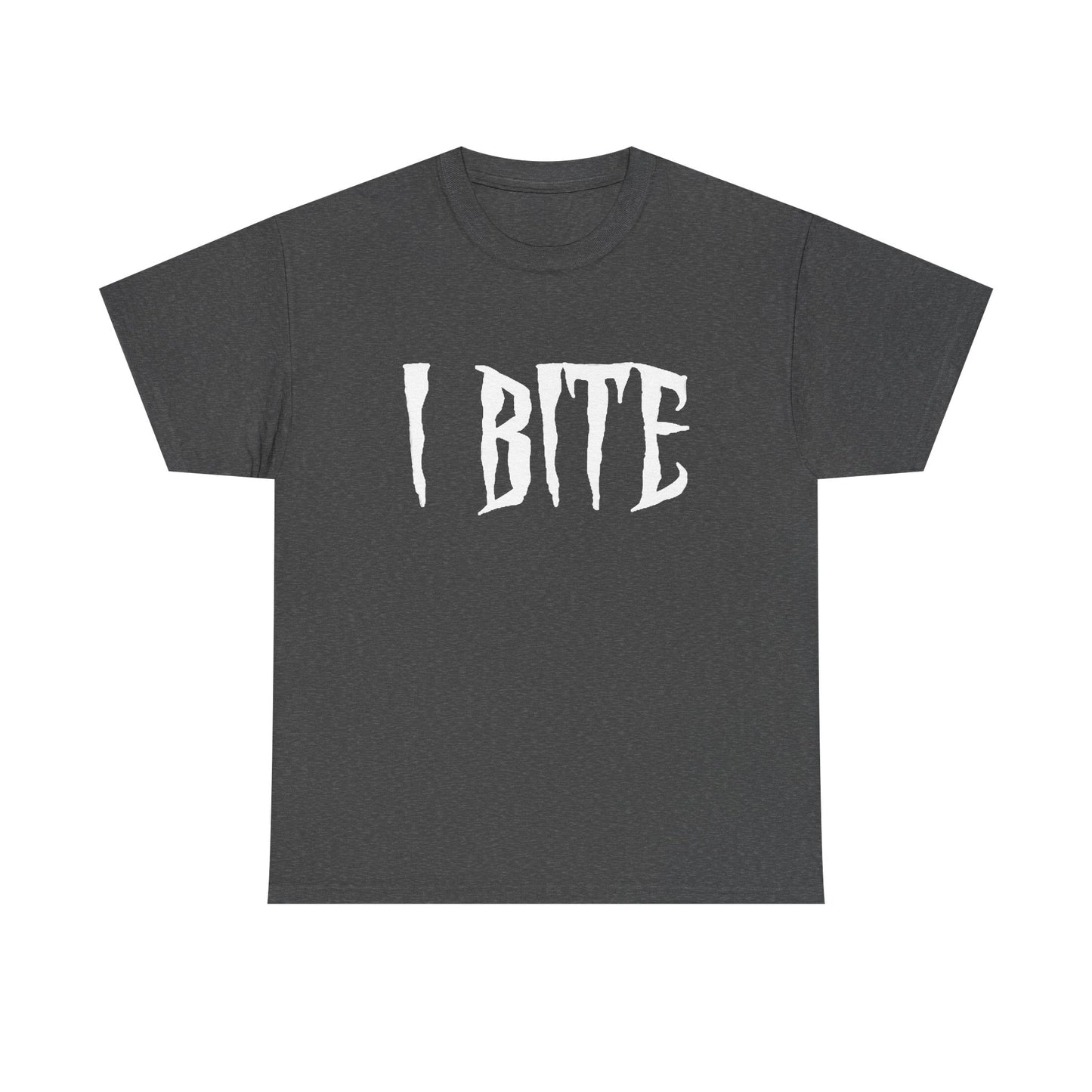 I Bite Shirt Funny Joke Graphic Vampire Dad Humor Unisex Heavy Cotton Tee