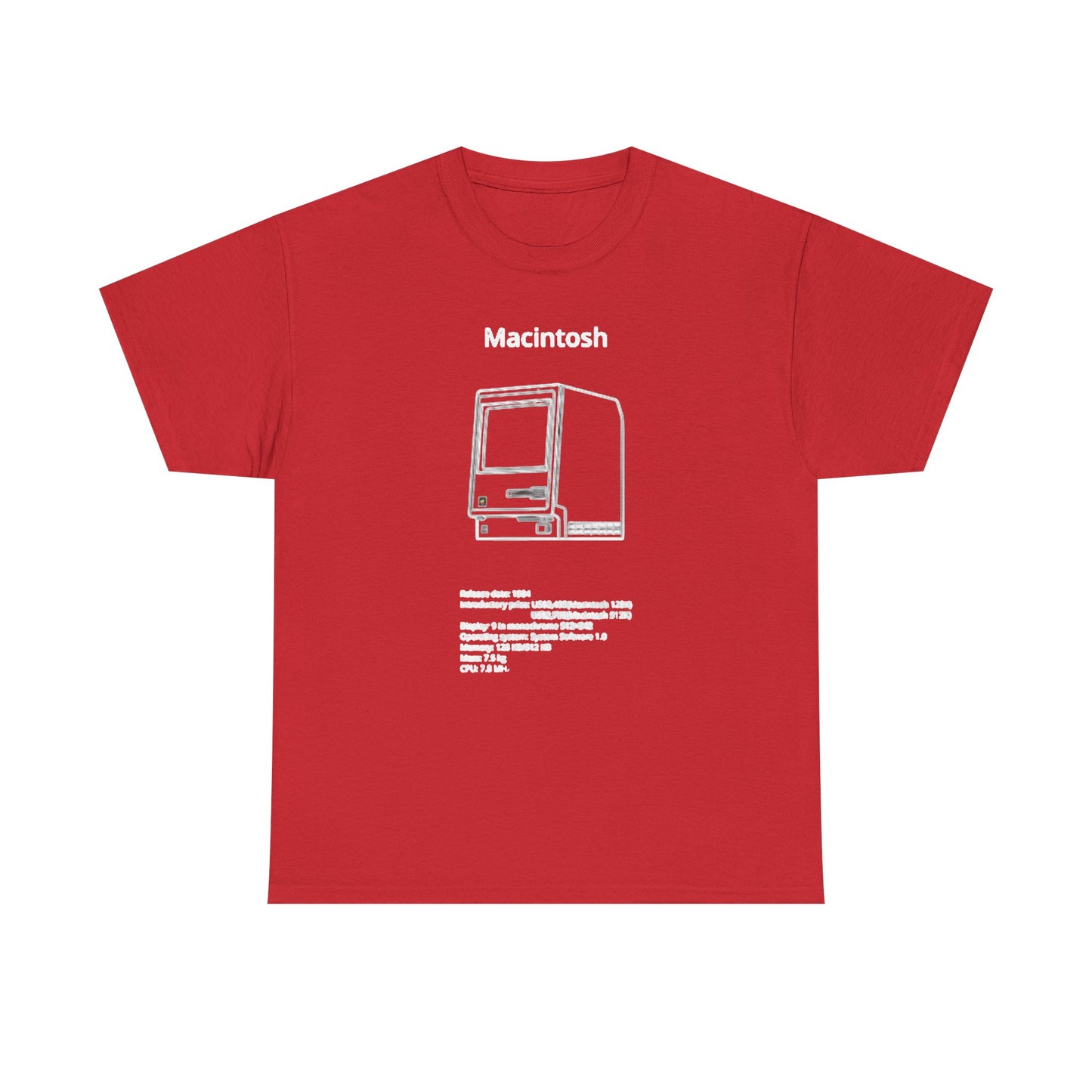Macintosh Computer Graphic T Shirt Retro Tech Unisex Heavy Cotton Tee