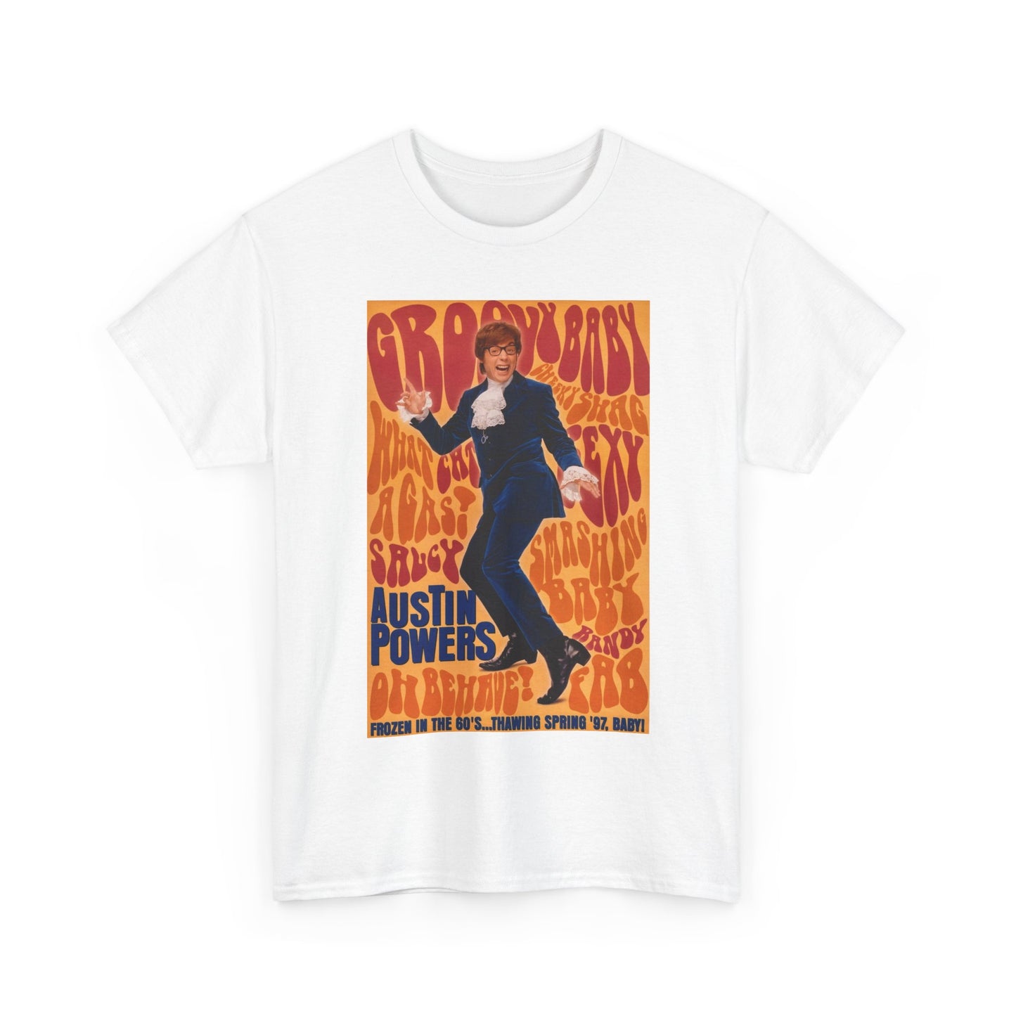 Austin Powers Shirt The Spy Who shagged Me Comedy Unisex Heavy Cotton Tee