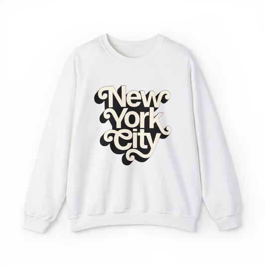 New York City Retro Graphic Sweater Men's Adult Crewneck Sweatshirt