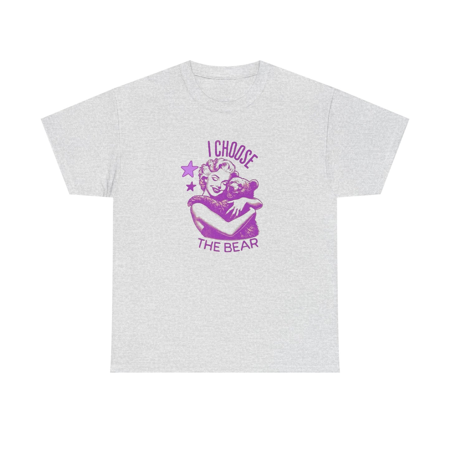 I Choose The Bear Graphic T Shirt NEW ADULT Heavy Cotton Tee