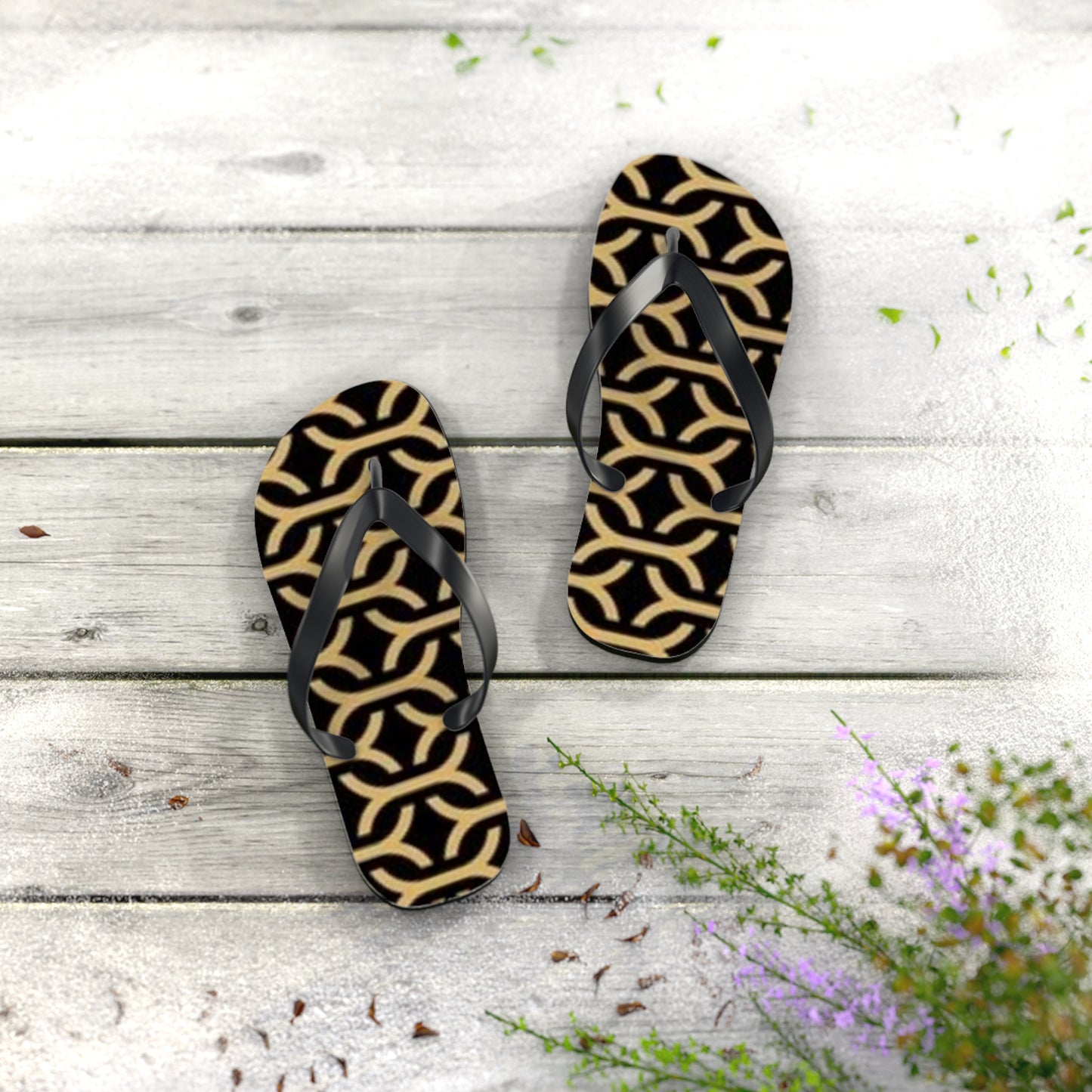 Brown Monogram Flip Flops, Sandals Slides, Summer Footwear, Brand New