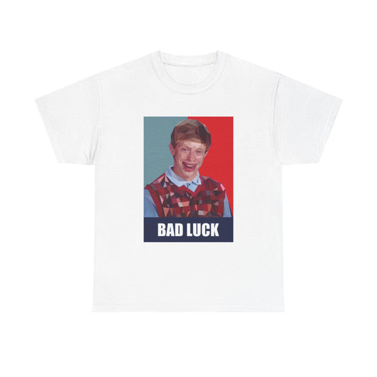 Funny meme Bad Luck Tshirt Year Book Photo Unisex Heavy Cotton Tee