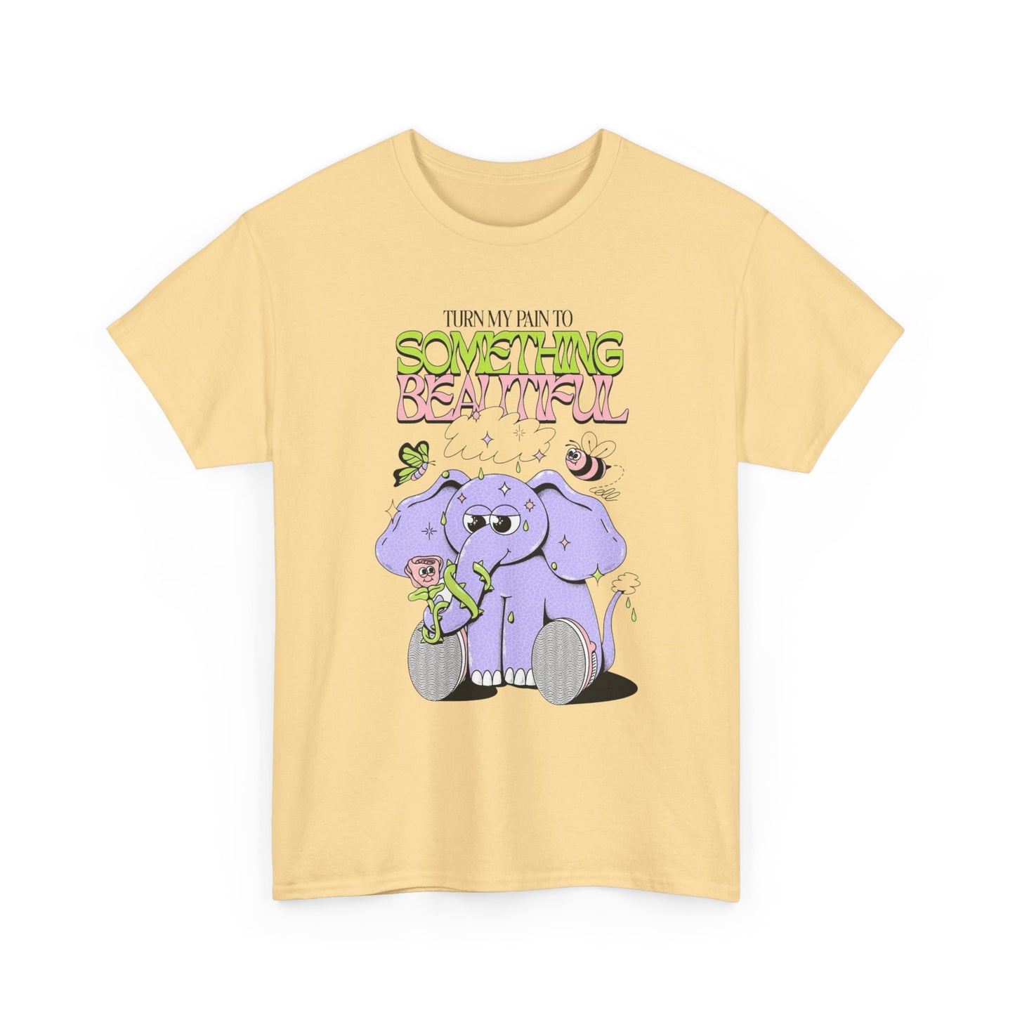 Turn Pain Into Something Beautiful Graphic T Shirt Unisex Heavy Cotton Tee