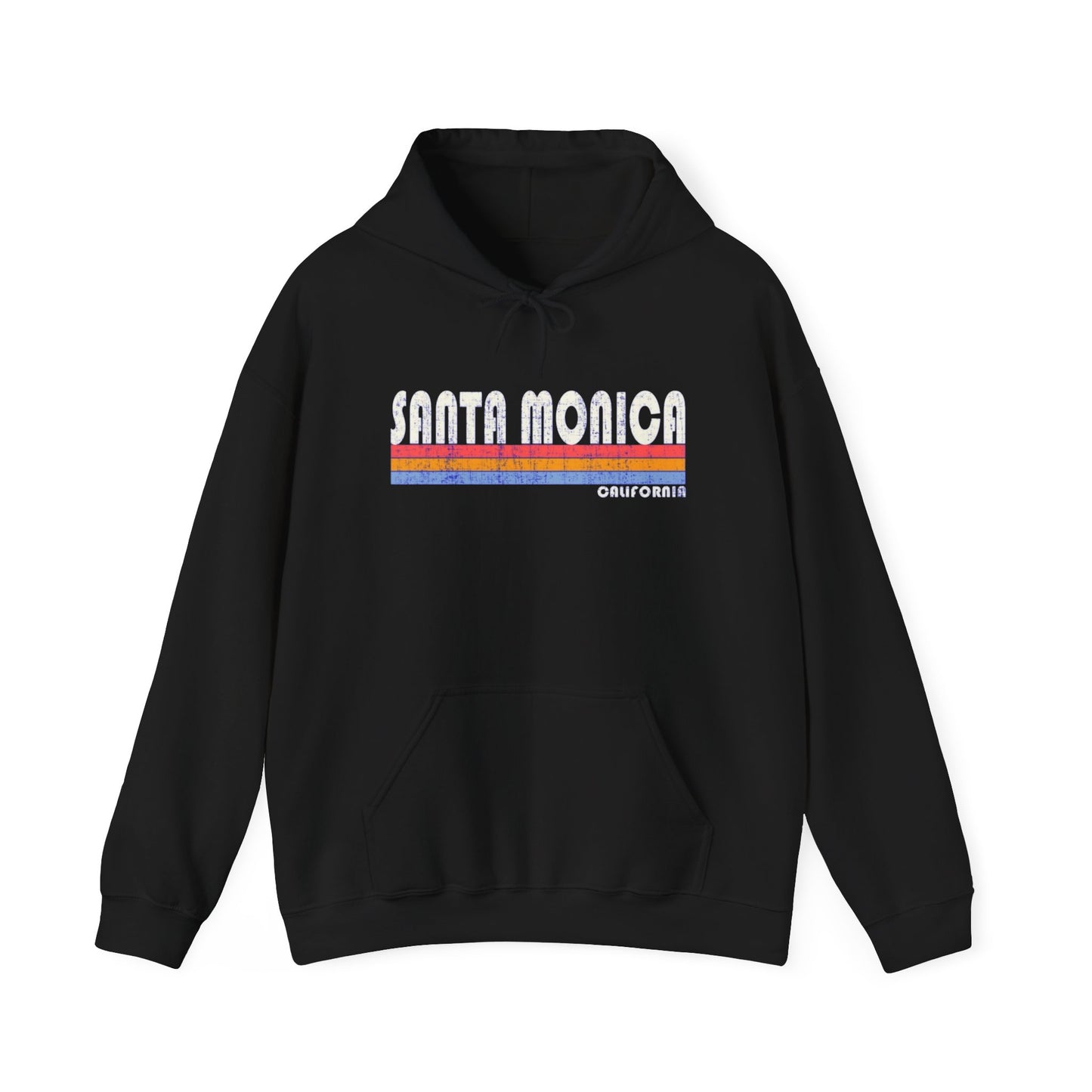 Santa Monica California Graphic Hoodie Heavy Blend Sweatshirt NEW