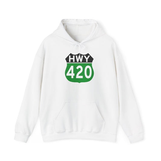 Highway 420 Weed Graphic Hoodie Unisex Heavy Blend™ Hooded Sweatshirt