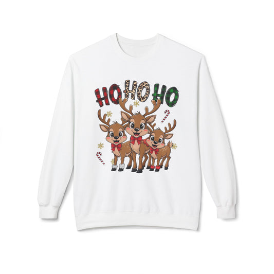 Ho Ho Ho Sweater Christmas Unisex Midweight Softstyle Fleece Crewneck Sweatshirt