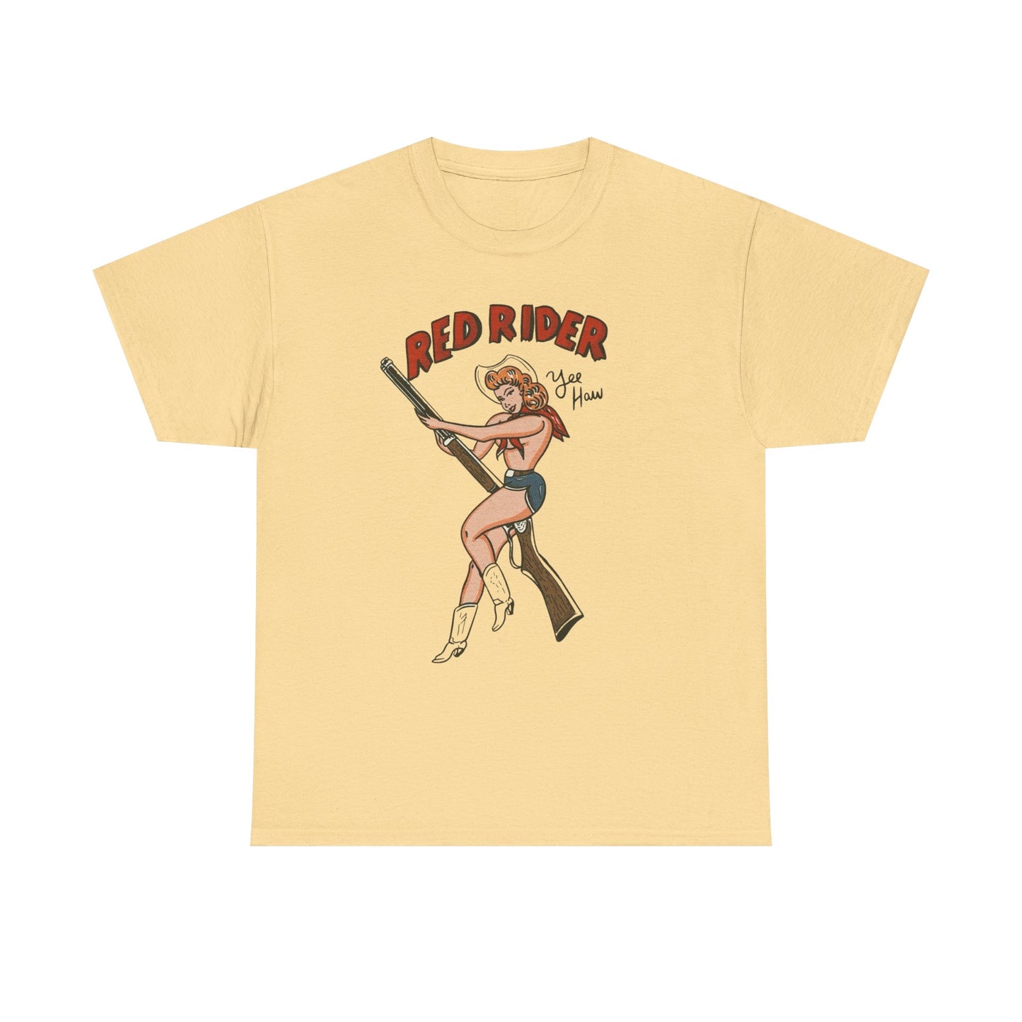 Red Rider Yee Haw Graphic T Shirt NEW ADULT TEE VINTAGE