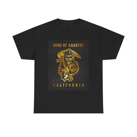 Sons of Anarchy Tshirt California Harley Davidson Graphic Unisex Heavy Cotton