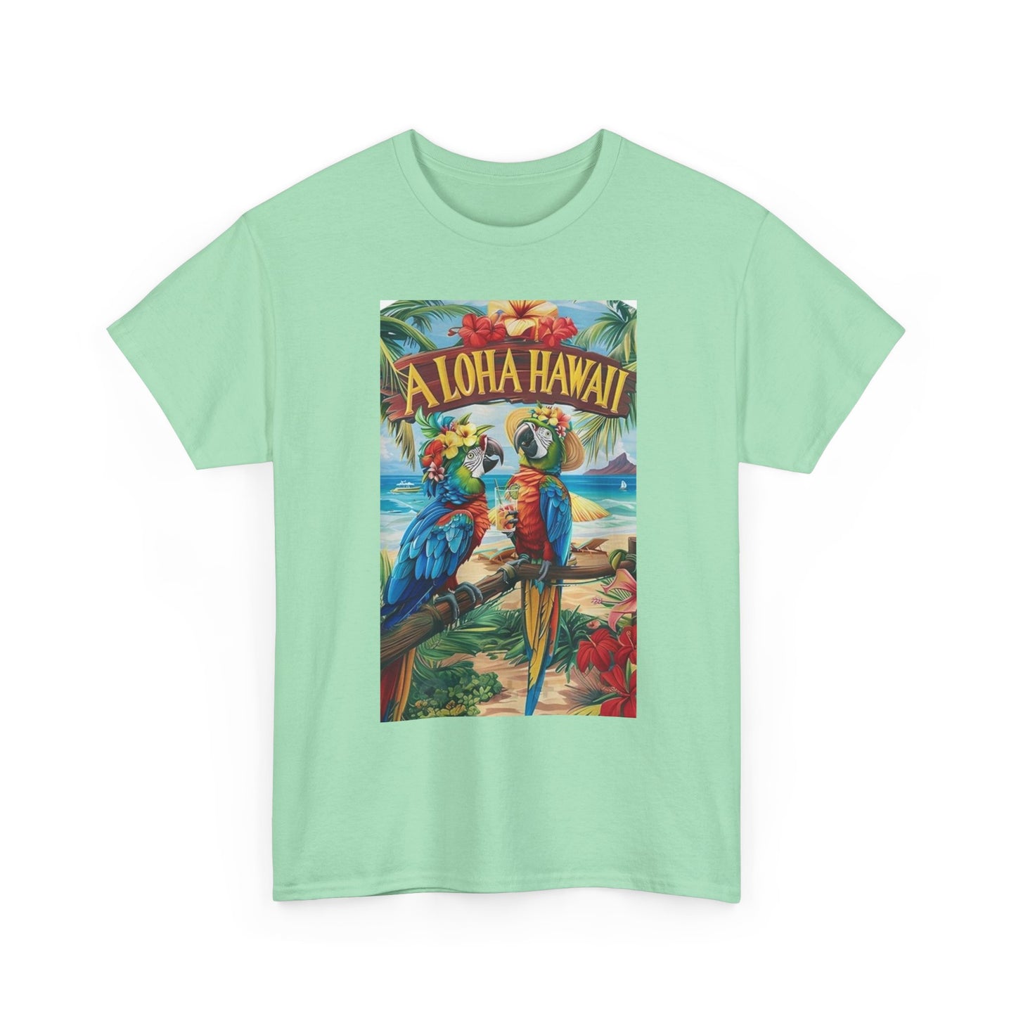 Aloha Hawaii Graphic T Shirt Unisex Heavy Cotton Tee