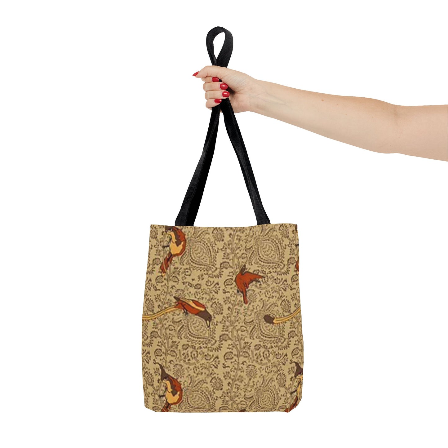 Gold Bird Pattern Multi Color BRAND NEW MODERN Tote Bag (AOP)