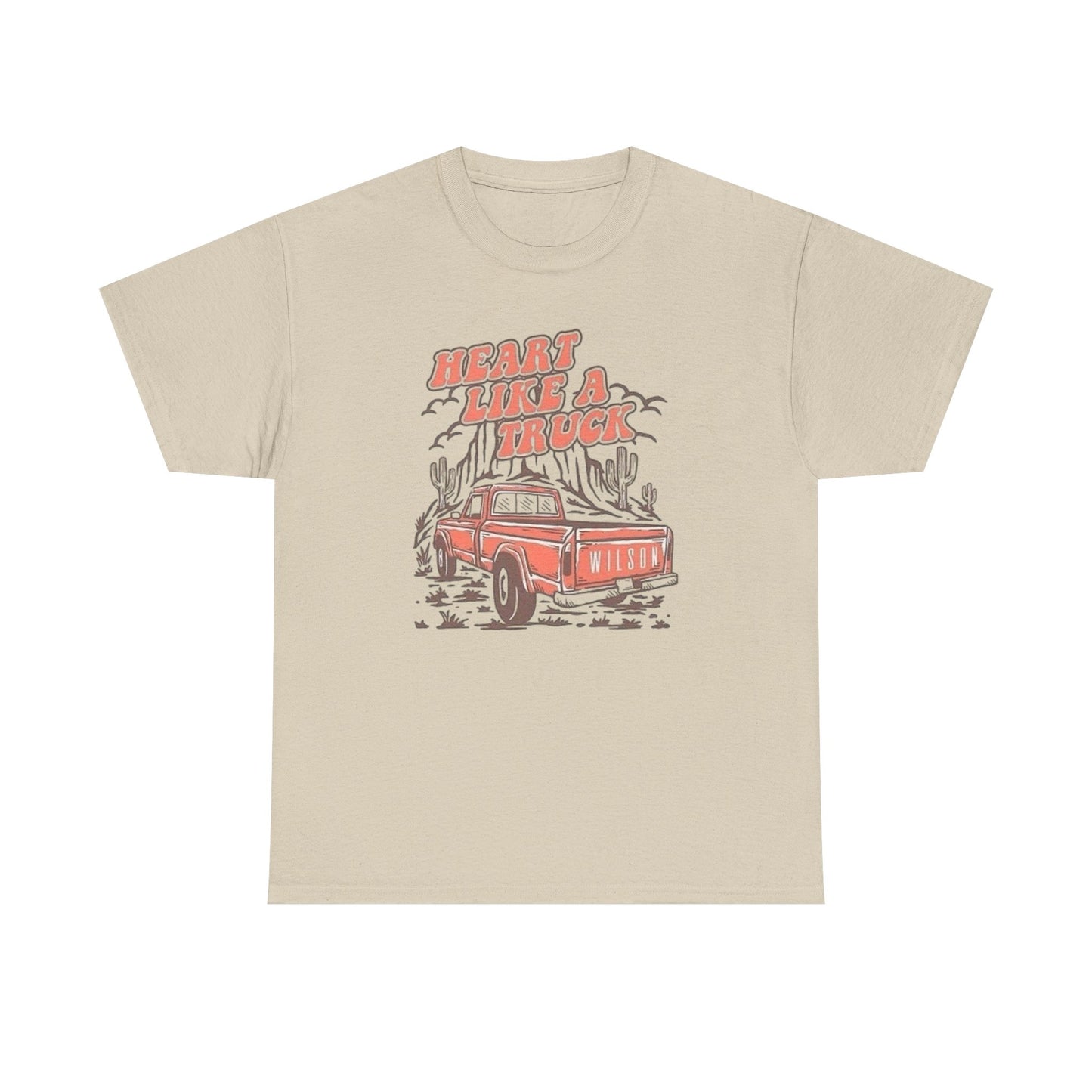 Heart Like A Truck Graphic T Shirt Unisex Heavy Cotton Tee