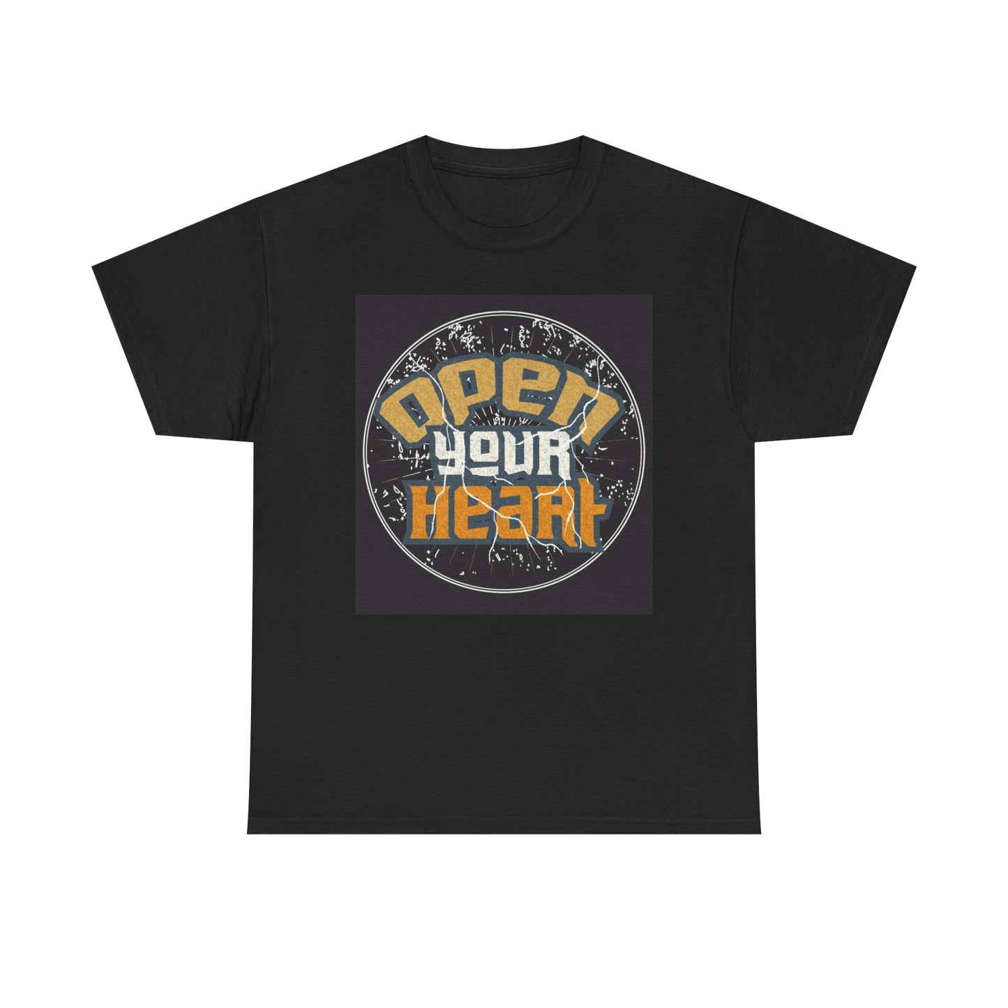 Open Your Heart Graphic T Shirt Unisex Heavy Cotton Tee