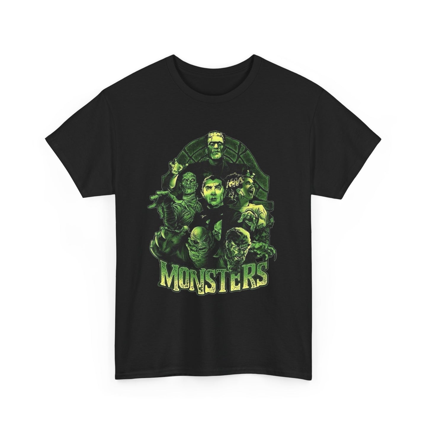 Monsters Halloween Graphic T Shirt Unisex Heavy Cotton Tee GIFT NEW
