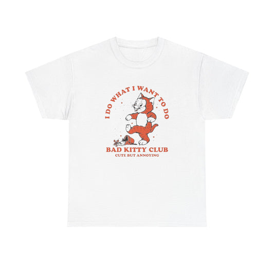 Bad Kitty Club Graphic T Shirt NEW ADULT TEE VINTAGE