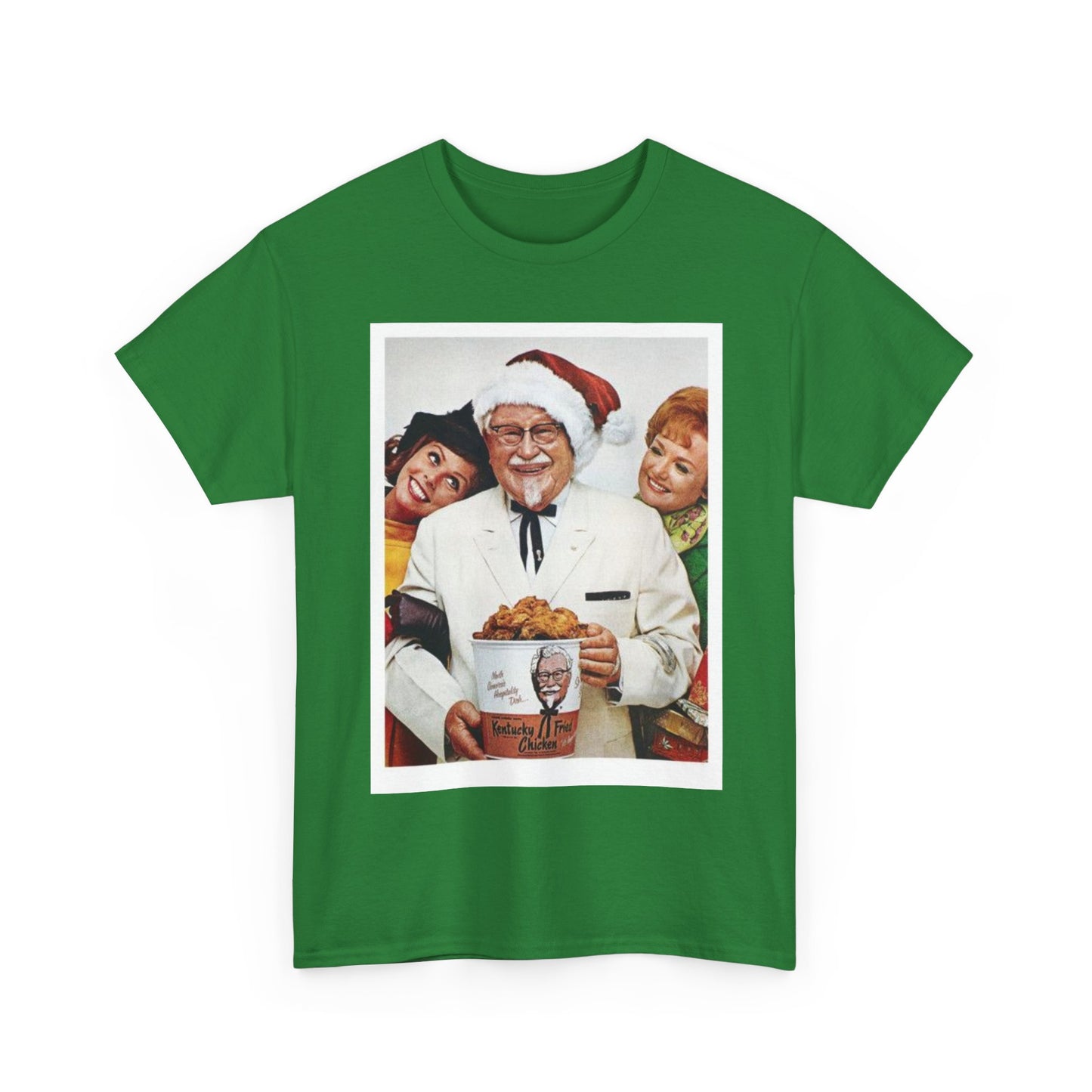 KFC Shirt Christmas Graphic Funny Vintage Gift Retro Unisex Heavy Cotton Tee