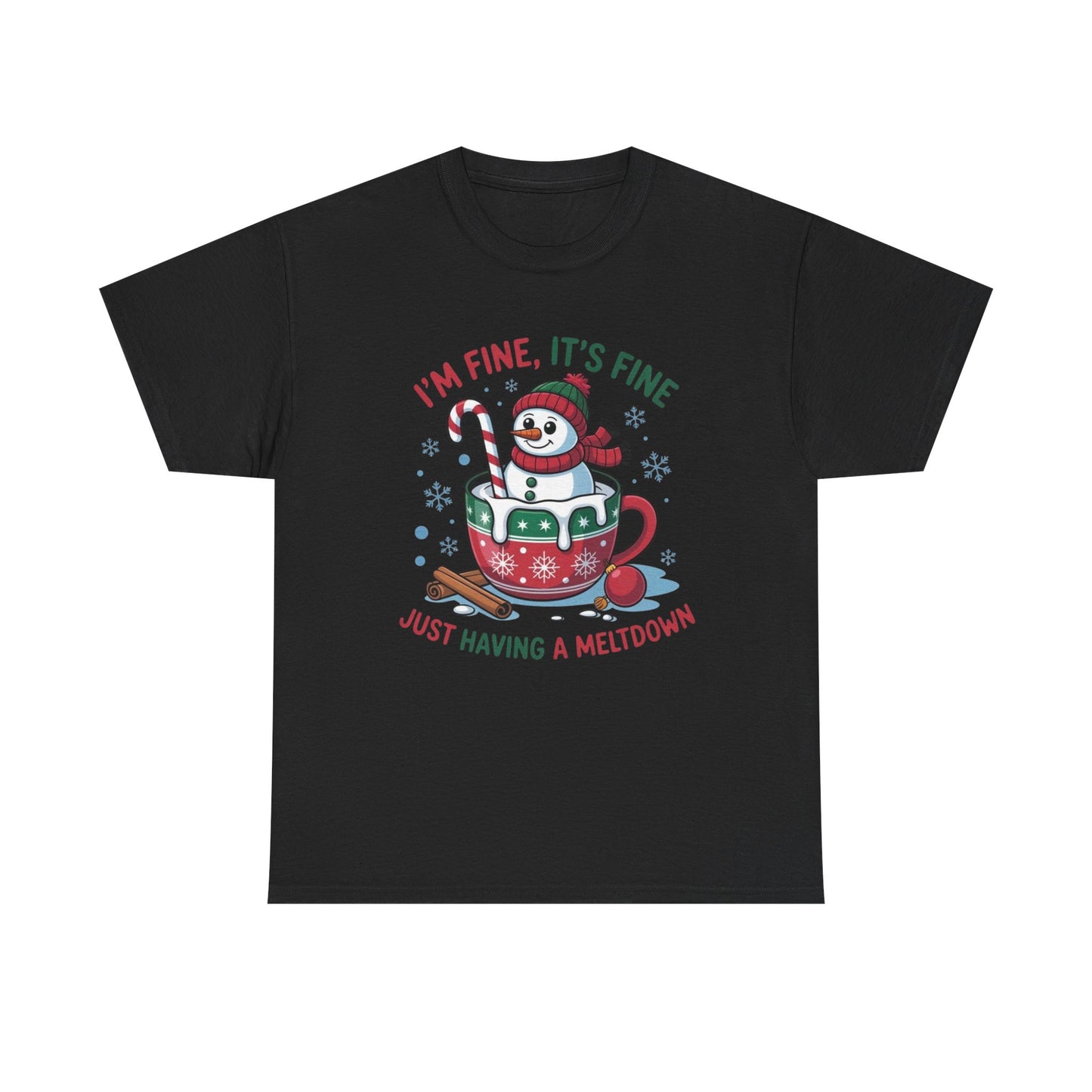Funny Christmas Snowman Graphic T Shirt NEW ADULT