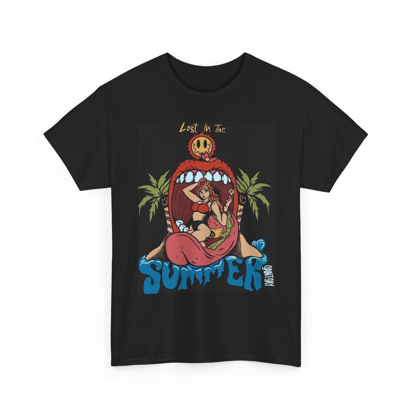 Lost In The Summer Graphic T Shirt Gift Apparel Cotton Tee