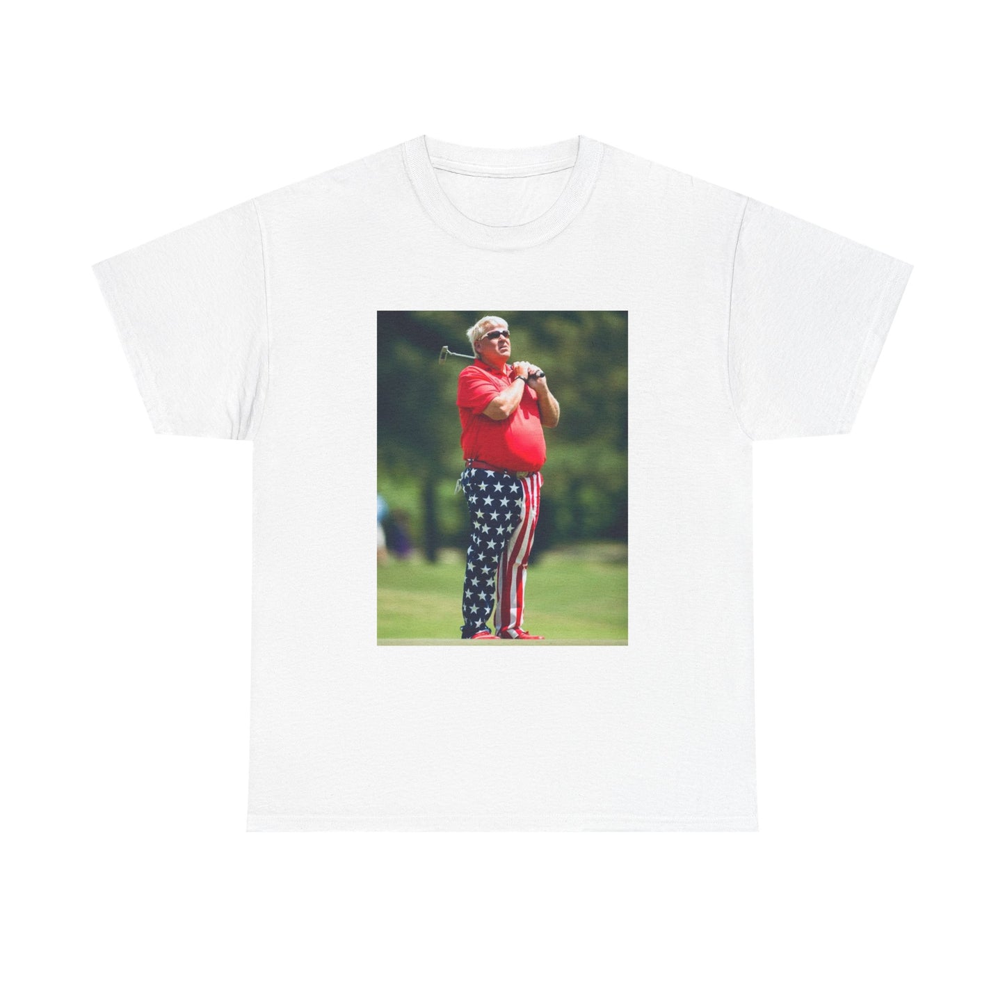 John Daly Tshirt Golf American Flag Masters Tiger woods Unisex Heavy Cotton Tee