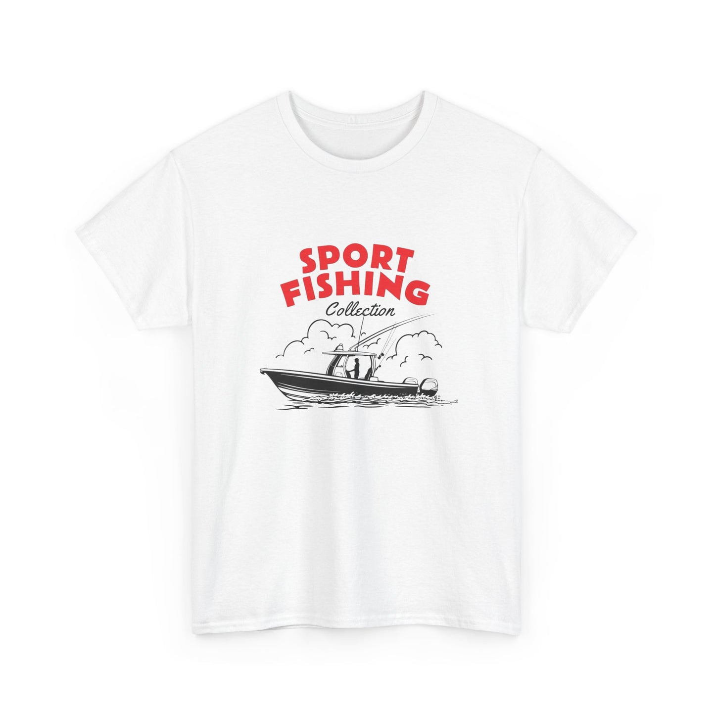 Sport Fishing Graphic T Shirt Unisex Heavy Cotton Tee