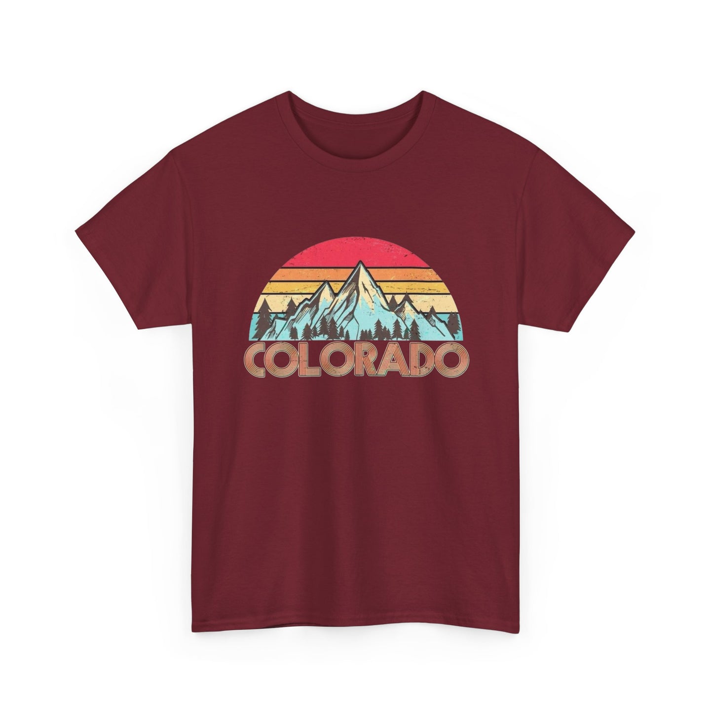 Colorado Retro Mountains Graphic T Shirt NEW Adult Tee