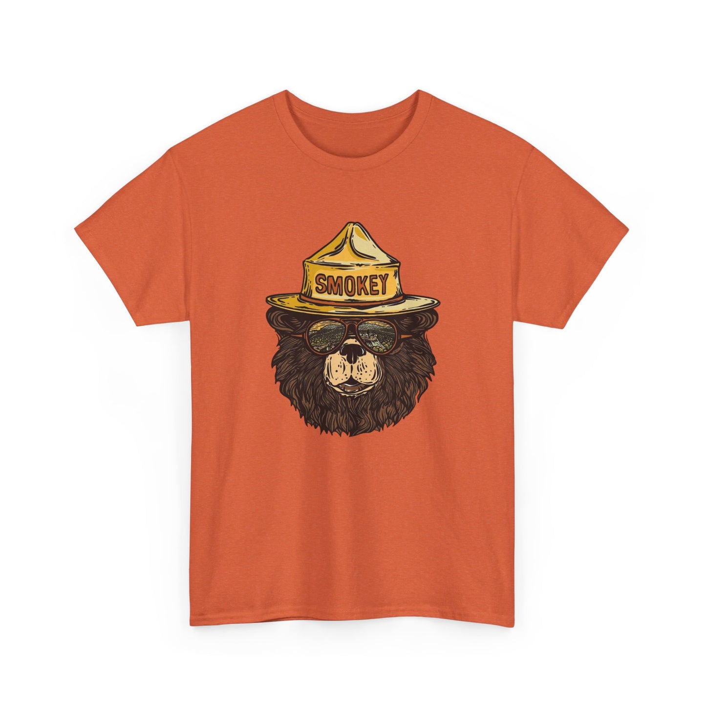 Smokey The Bear Outdoors Retro Graphic T Shirt Unisex Heavy Cotton Tee
