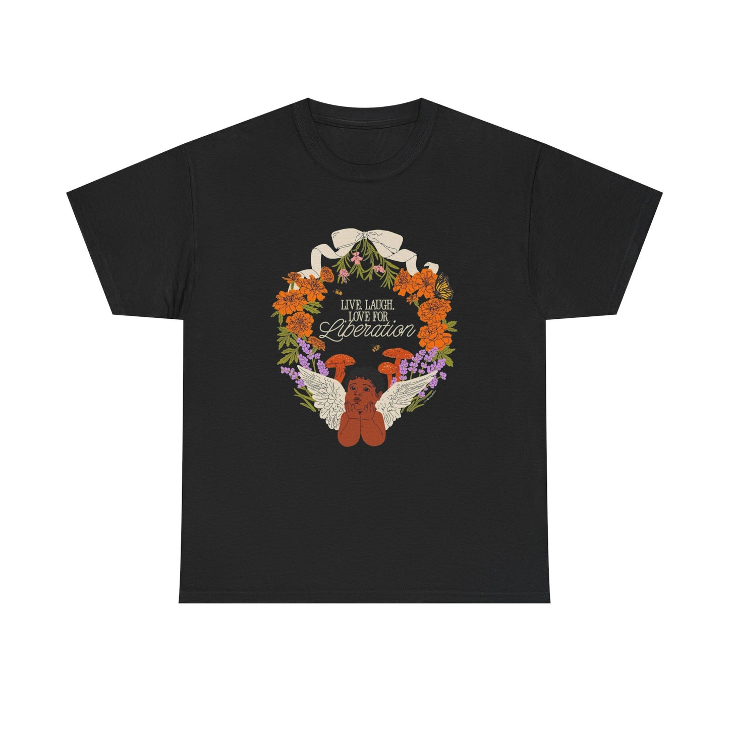 Live Laugh Love For Liberation Graphic T Shirt NEW ADULT Unisex Heavy Cotton Tee