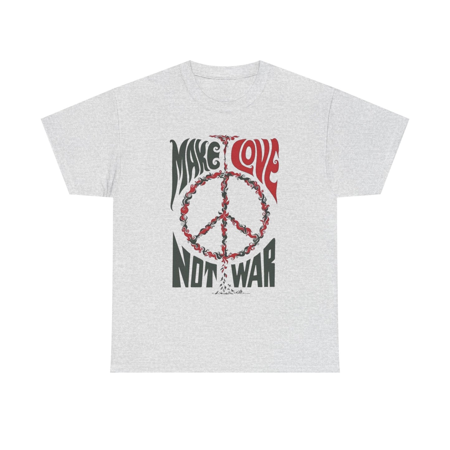 Make Love Not War Vintage Graphic T Shirt NEW Heavy Cotton Tee