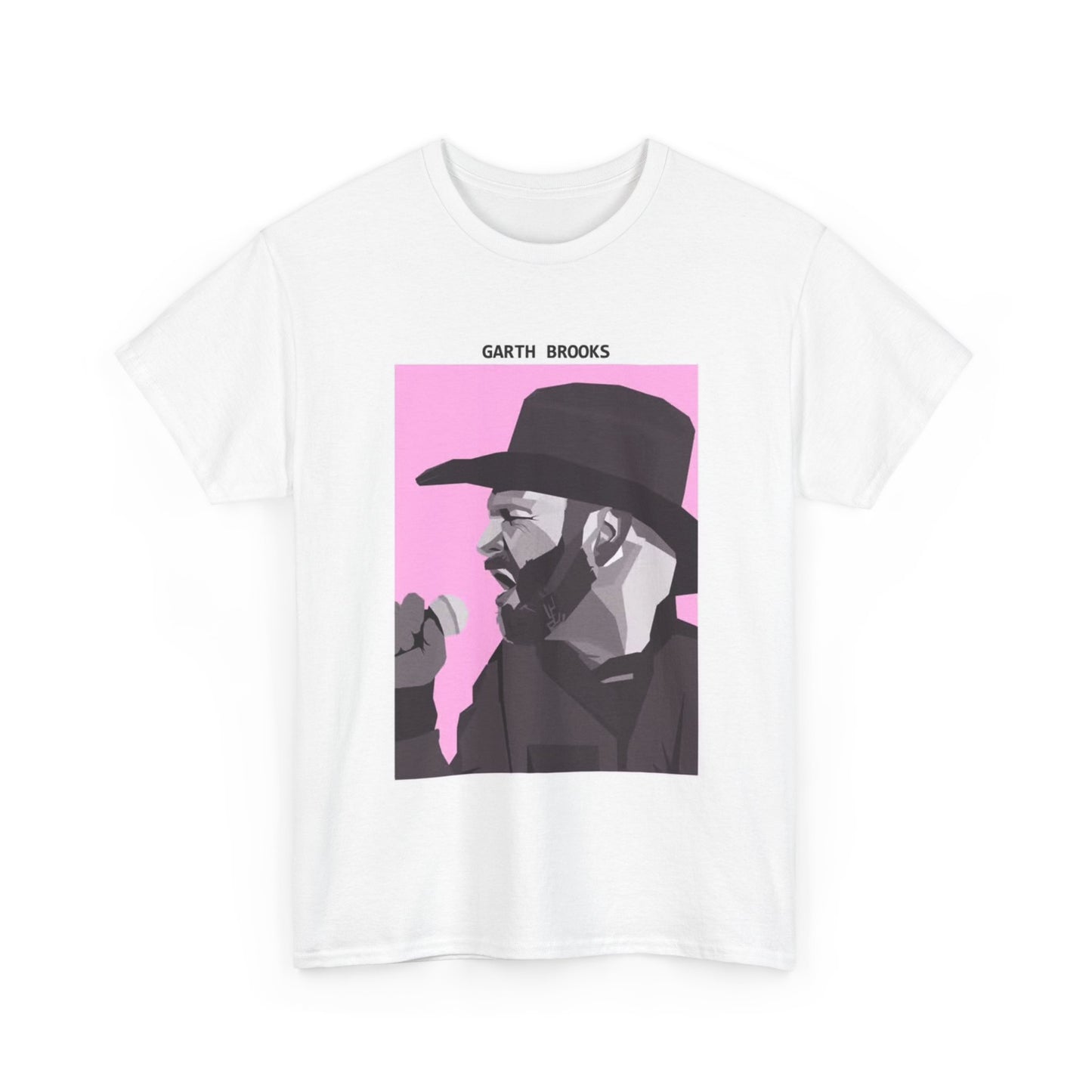 Garth Brooks Tshirt Neon Art Country Vintage Singing Unisex Heavy Cotton Tee