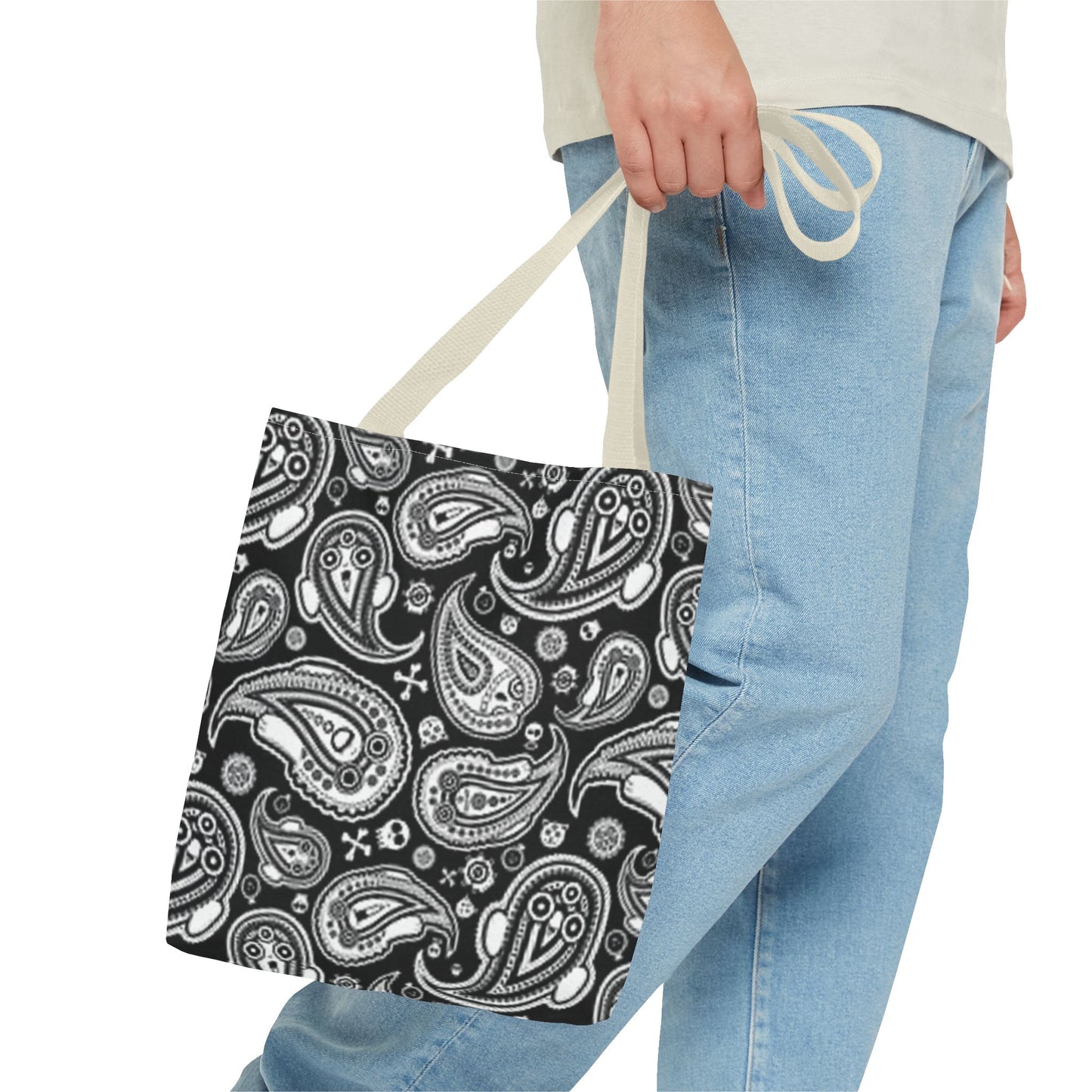 Black Paisley Multi Color BRAND NEW MODERN Tote Bag (AOP)