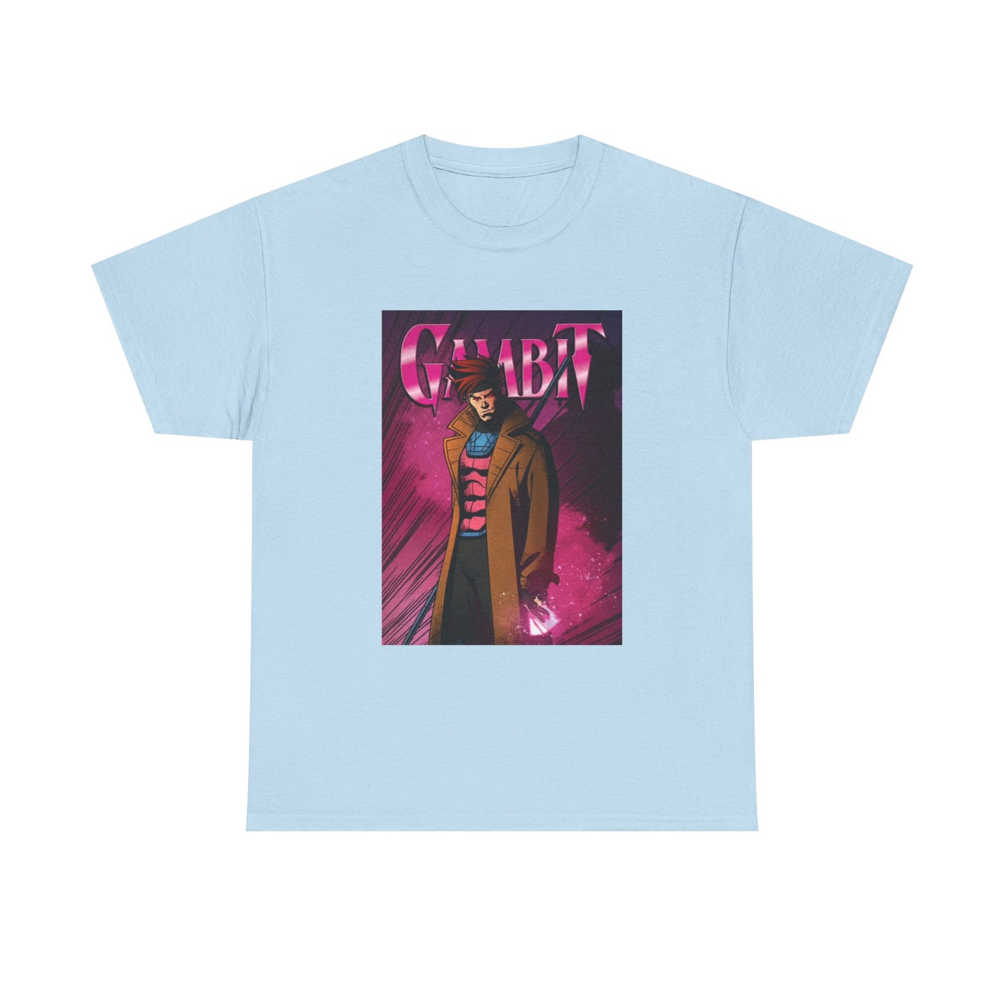 Gambit Tshirt Vintage Anime Cartoon Graphic Neon Unisex Heavy Cotton Tee