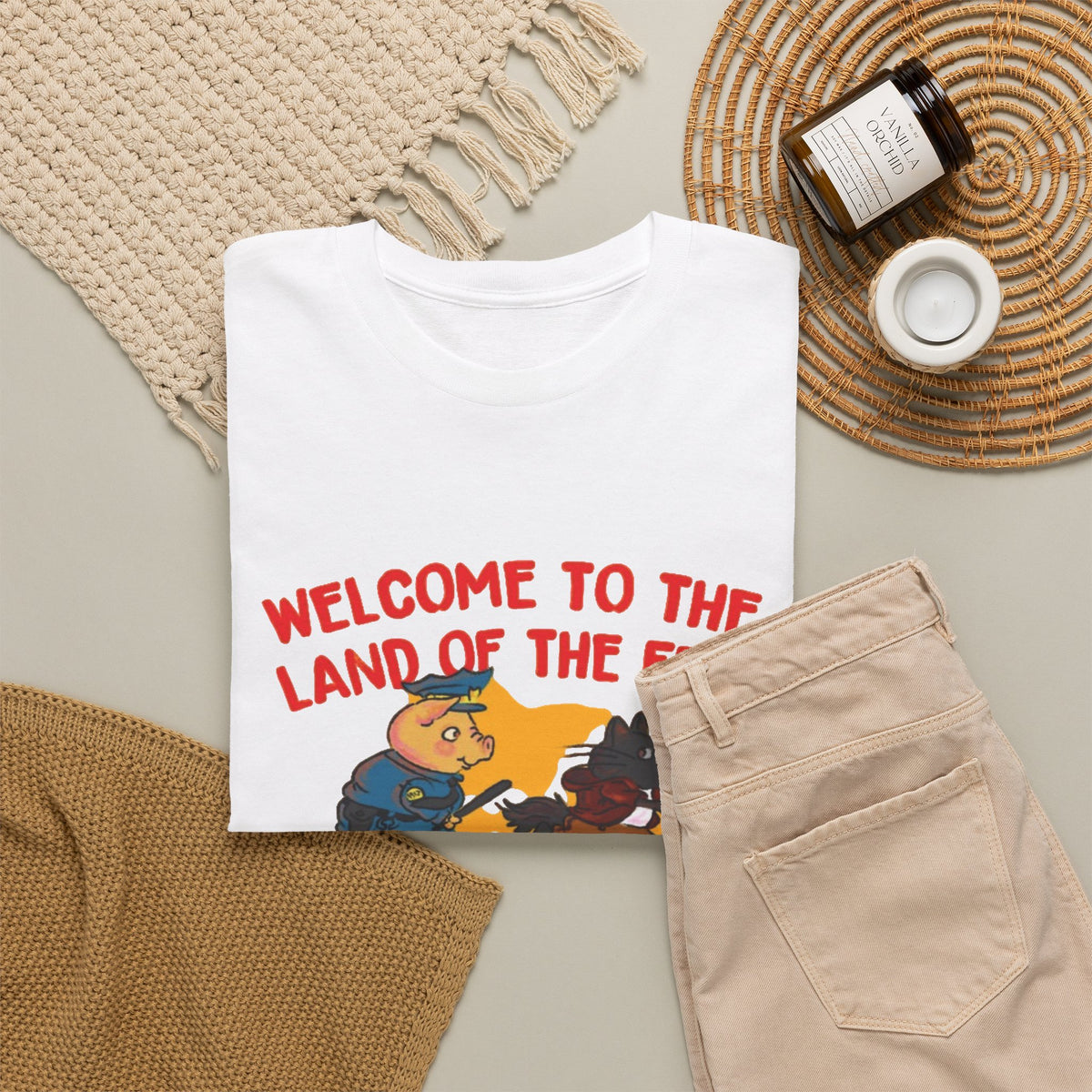 Welcome to the Land of the Free Comply or Die T-Shirt Men's Graphic Tee