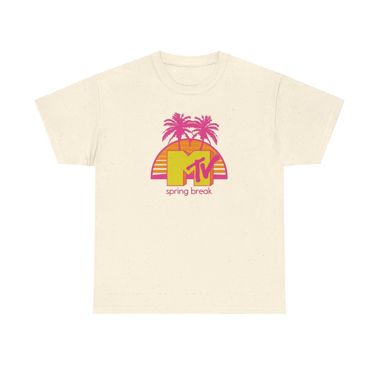 MTV Spring Break Vintage Tropical Graphic T-Shirt Unisex Heavy Cotton Tee