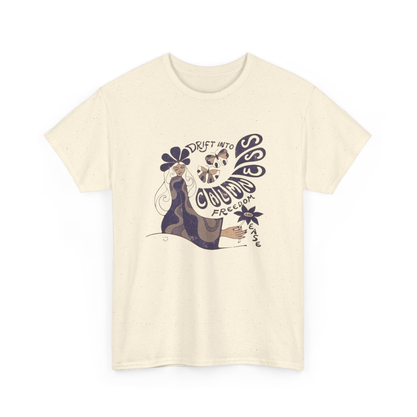 Drift Into Calmness Art Graphic T Shirt NEW ADULT Unisex Heavy Cotton Tee