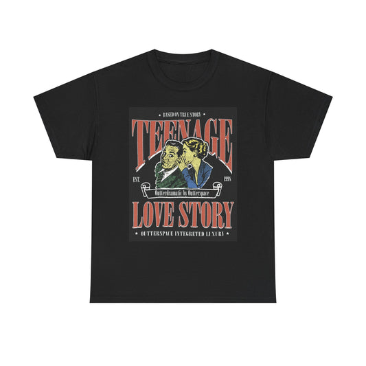 Teenage Love Story Graphic T Shirt Retro Unisex Heavy Cotton Tee