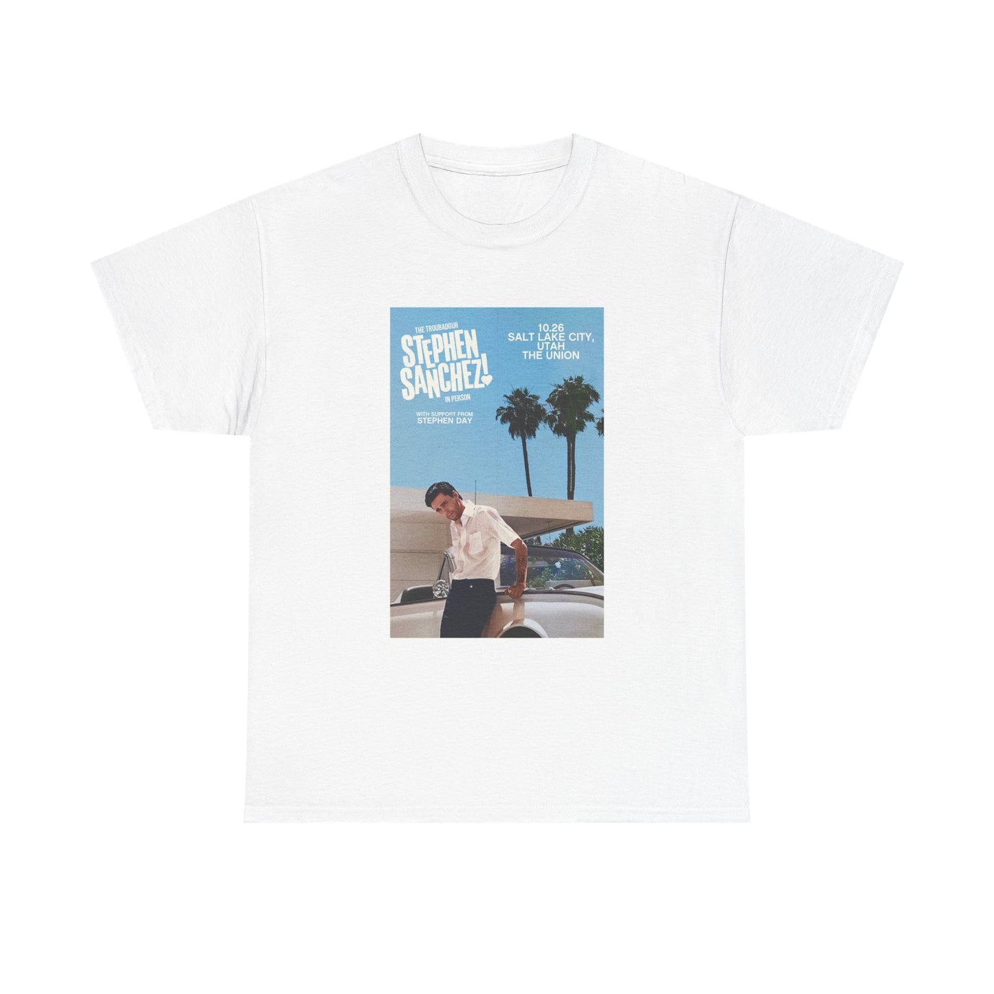 Stephen Sanchez Tshirt Pop Poster Music Nashville Unisex Heavy Cotton Tee