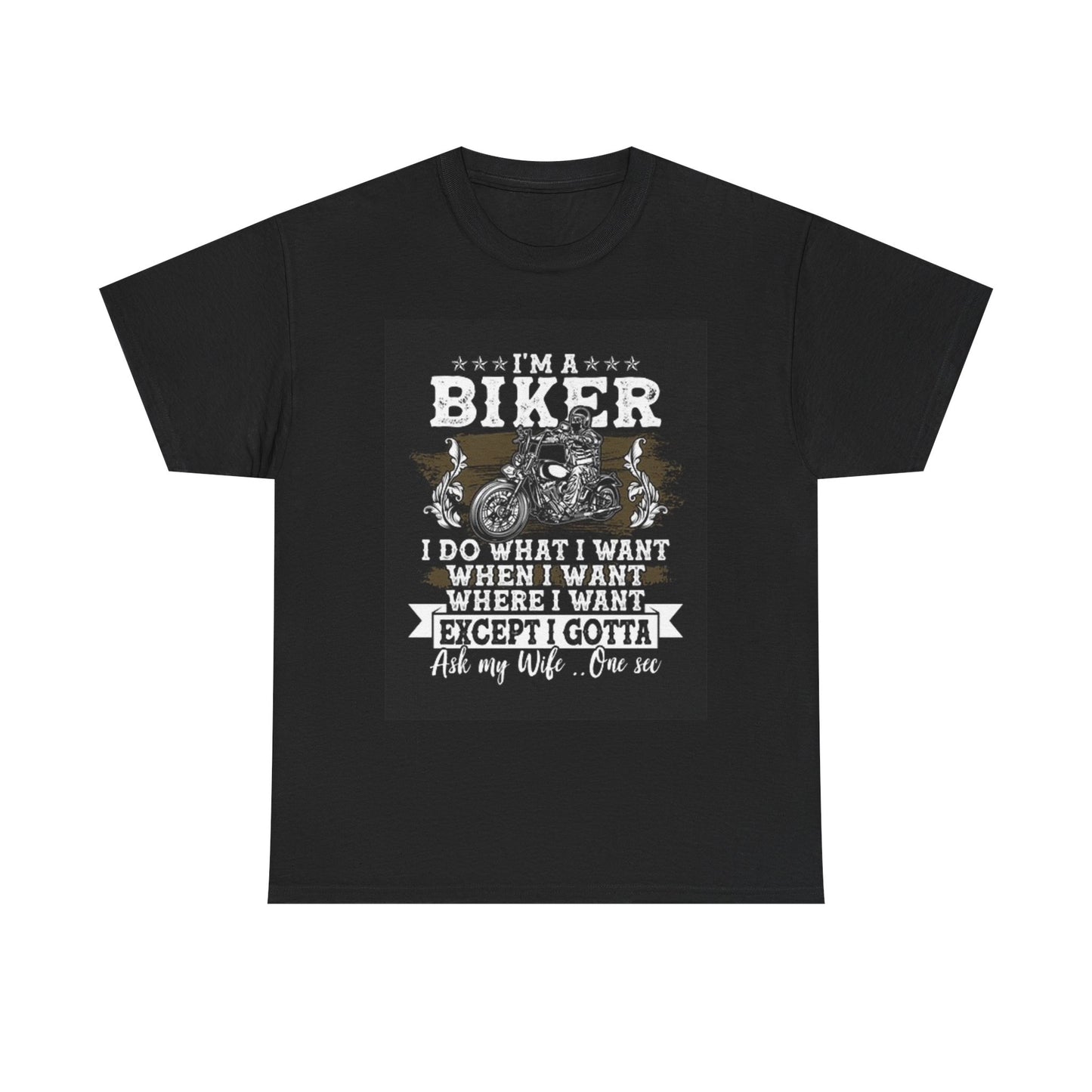 Im A Biker Graphic T Shirt Funny Motorcycles Unisex Heavy Cotton Tee