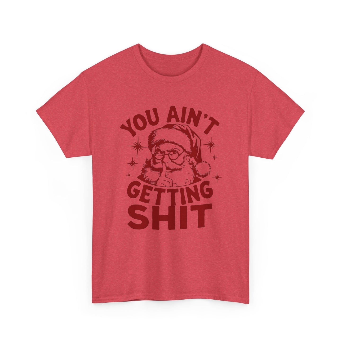 Santa Christmas Gifts Funny Jokes Graphic T Shirt Unisex Heavy Cotton Tee