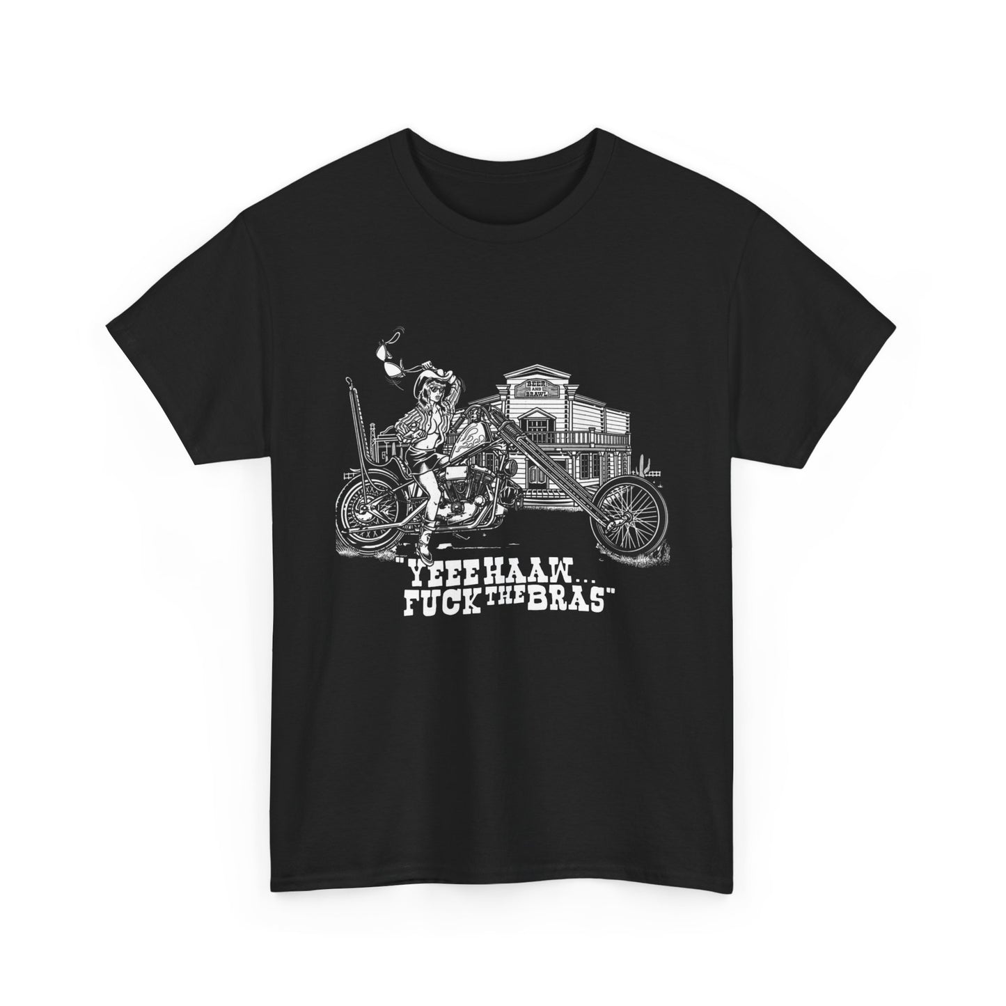 Women's Choppers No Bras Funny Graphic T Shirt Unisex Heavy Cotton Tee