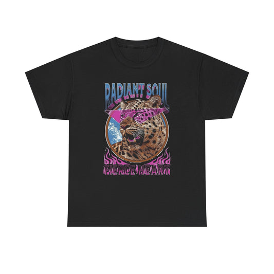 Radiant Soul Neon Panther Graphic T Shirt Unisex Heavy Cotton Tee