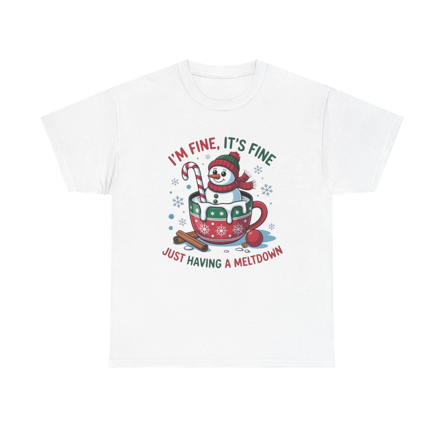 Funny Christmas Snowman Graphic T Shirt NEW ADULT