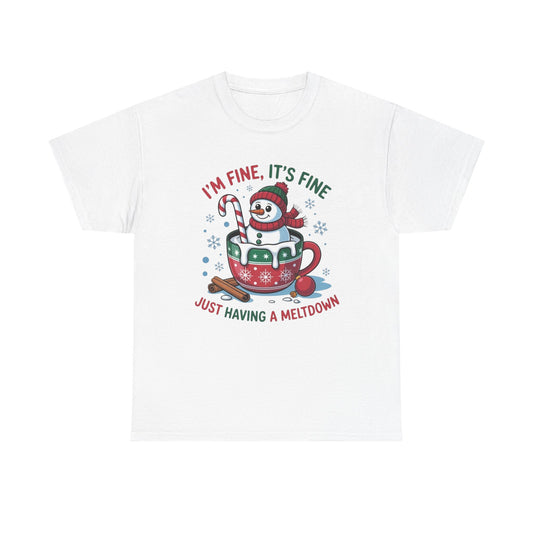 Funny Christmas Snowman Graphic T Shirt NEW ADULT