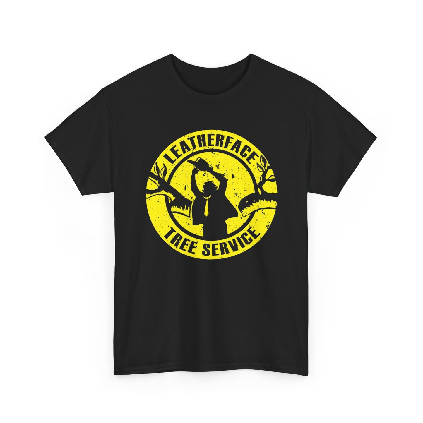 Leather Face Tree Service Graphic T Shirt Funny Retro Apparel Unisex Cotton Tee