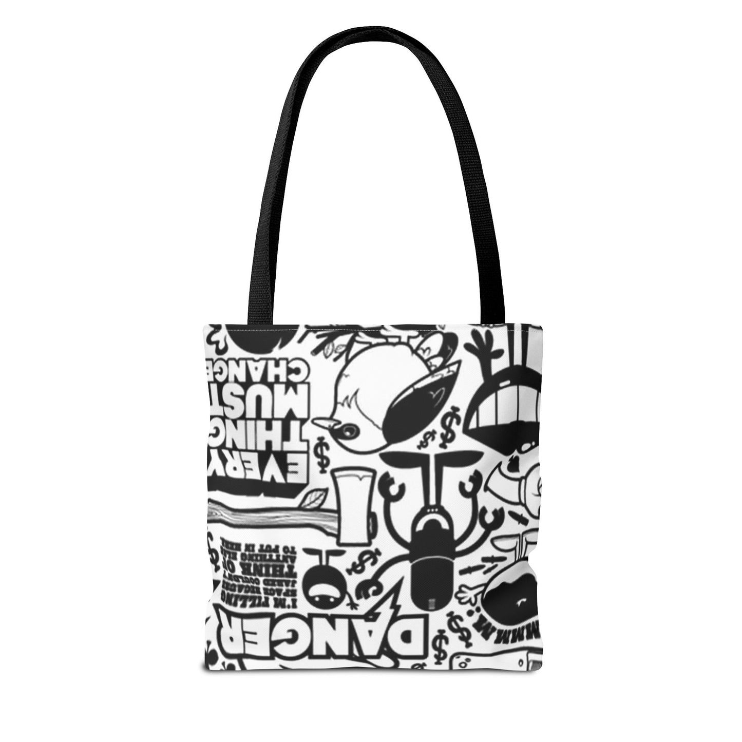 Black And White Stickers All Over BRAND NEW Purse, Pocketbook,Travel Tote Bag