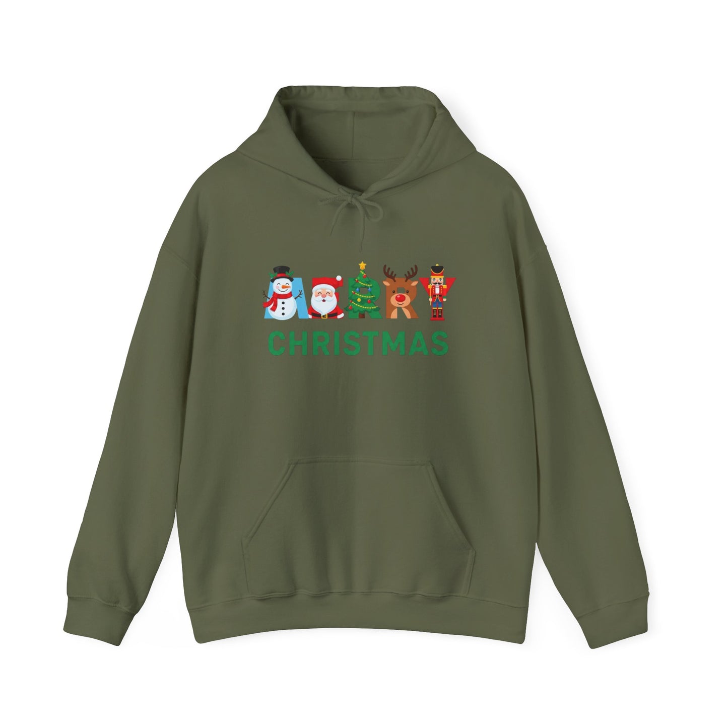 Merry Christmas Ornaments Graphic Hoodie Unisex Heavy Blend™ Hooded Sweatshirt