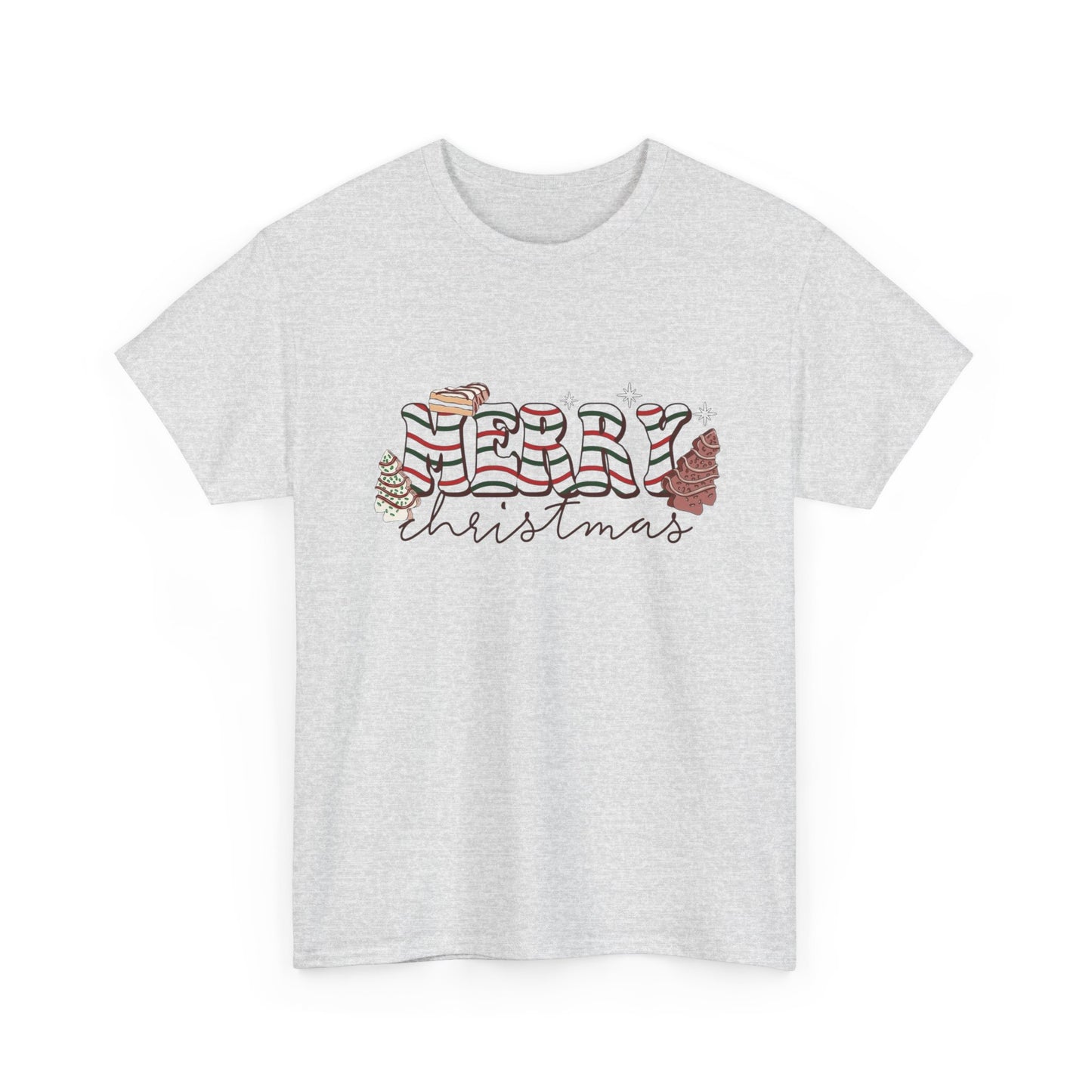 Christmas Tree Cakes Funny Graphic T Shirt NEW Unisex Heavy Cotton Tee