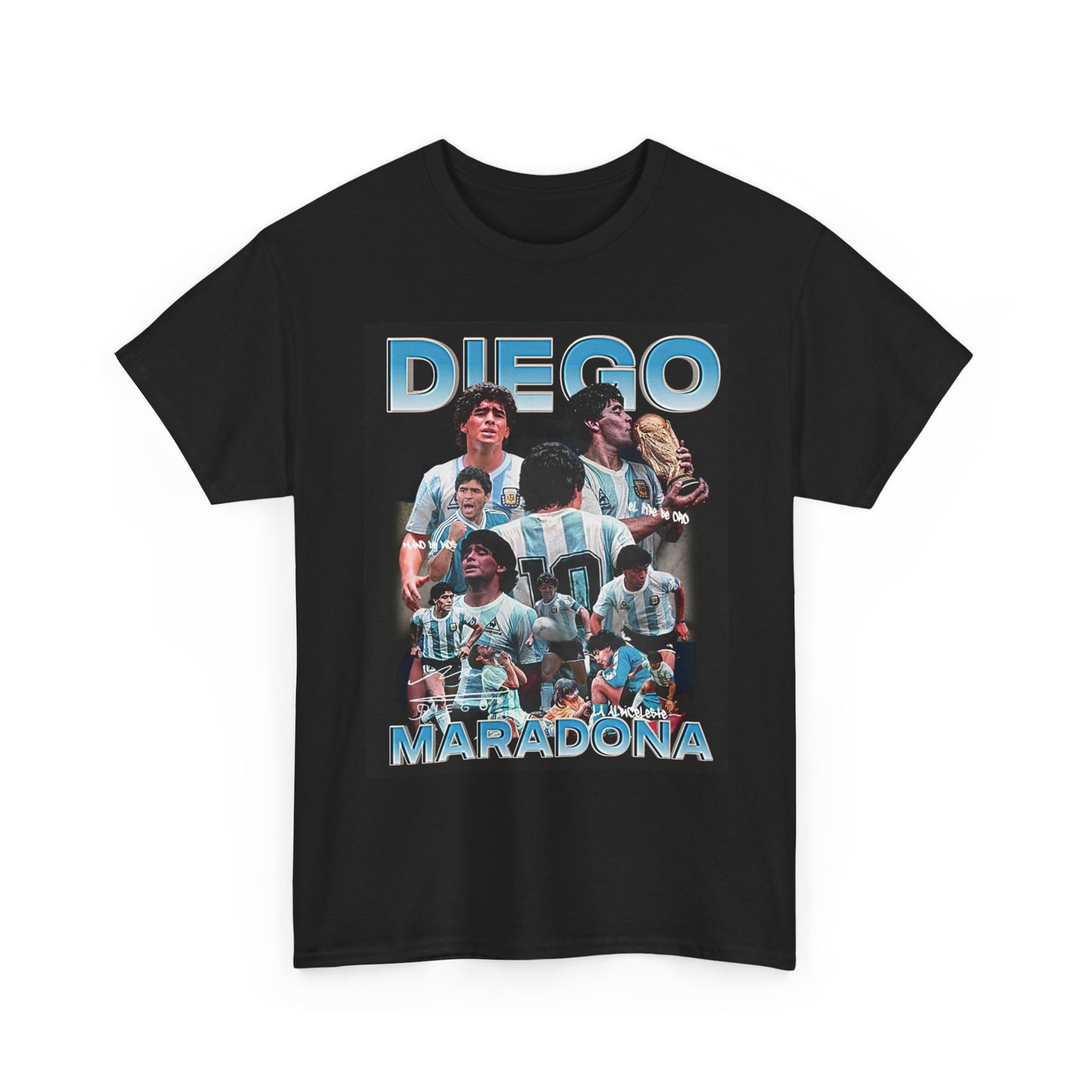Diego Maradona Graphic T Shirt Football Soccer Vintage Unisex Heavy Cotton Tee