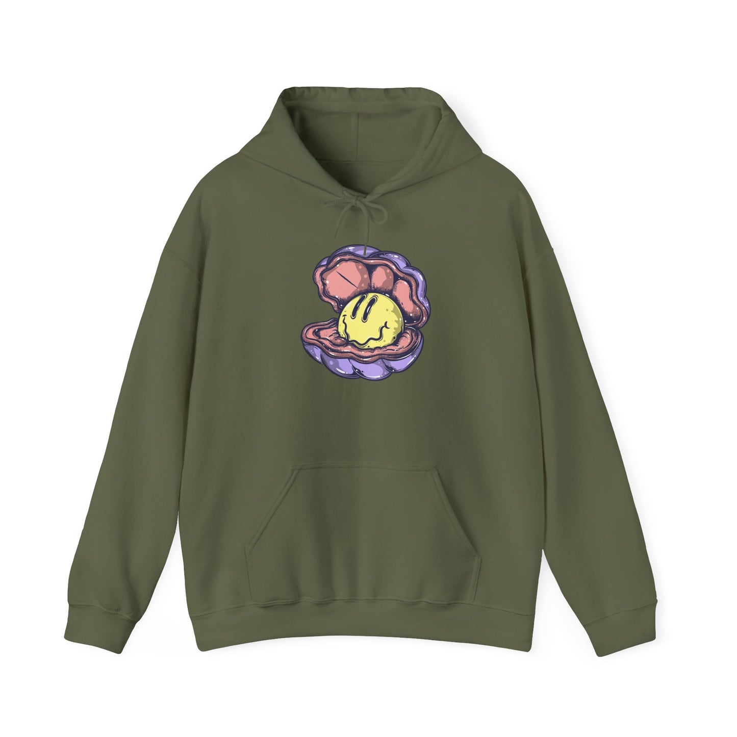 Happy Clam Graphic Hoodie Unisex Heavy Blend™ Hooded Sweatshirt