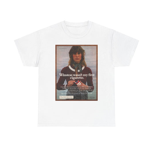Winston T Shirt Funny Cigarette Poster Vintage Unisex Heavy Cotton Tee